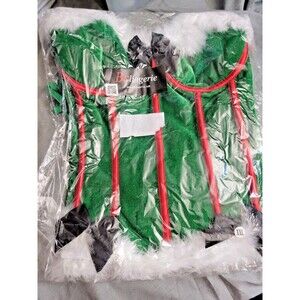 Women Plus Size XXL Corset Sexy Bustier Top Lingerie velvet Christmas Present